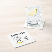 ライフテニス結婚のダブルス スクエアペーパーコースター (インサイチュ)