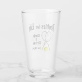 ライフテニス結婚のダブルス タンブラーグラス (裏面)