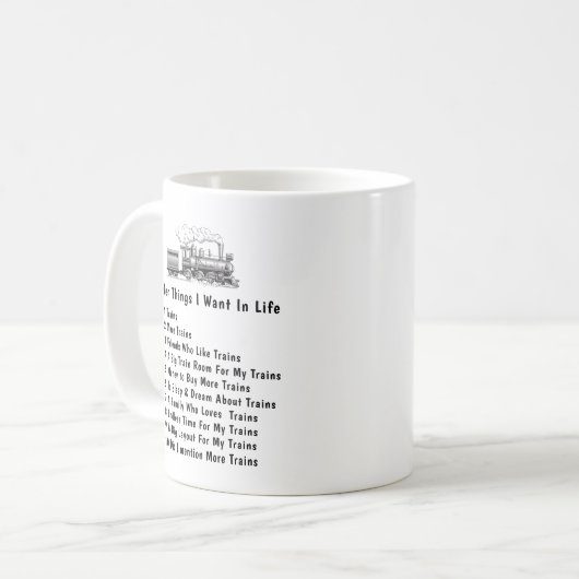 ライフトレインで欲しい文字10種類を変更 コーヒーマグカップ (正面左)