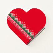 ライフニットのクリスマスセーターの移植 ノートブック (裏面)