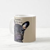 ライフハプンスブルおもしろいドッグフランスのコーヒーマグカスタム コーヒーマグカップ (正面左)