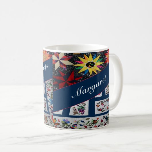 ライフハンドをこすり落とせばキルト引用文 コーヒーマグカップ (正面右)