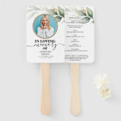 ライフハンドファンのユーカリ葬儀お祝い ハンドファン (正面&裏面)