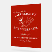 ライフバチェロレッテの最後の赤独身のいスライス アクリルサイン (傾斜)