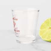 ライフバチェロレッテの最後の赤独身のいスライス ショットグラス (右)