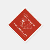 ライフバチェロレッテの最後の赤独身のいスライス スタンダードカクテルナプキン (角)