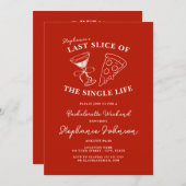 ライフバチェロレッテの最後の赤独身のいスライス 招待状 (正面/裏面)