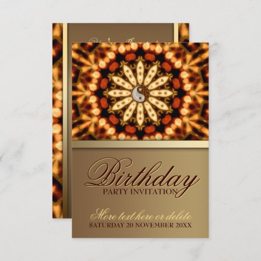 ライフバランスアースフラワーバースデーパーティー 招待状 (正面/裏面)