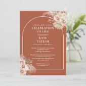 ライフパンパスグラスの葬儀お祝い 招待状 (スタンド正面)