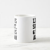 ライフパーソナライズされたはショートユーモア引用文スローガンMag コーヒーマグカップ (中央)