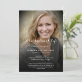ライフパーソナライズされた葬儀Invの写真お祝い 招待状 (スタンド正面)