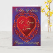 ライフパートナーの記念日カード カード (黄色い花)