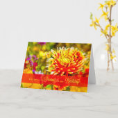 ライフパートナー誕生日ワイルドフラワーガーデン カード (黄色い花)