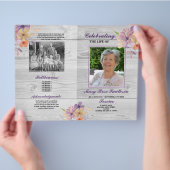 ライフパープルの葬儀注文サービスお祝い チラシ (手)