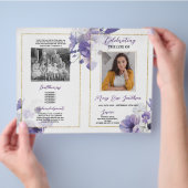 ライフパープルの葬儀注文サービスお祝い チラシ (手)