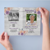 ライフパープルの葬儀注文サービスお祝い チラシ (手)