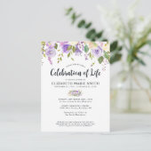 ライフパープルフローラお祝い葬儀 ポストカード (スタンド正面)