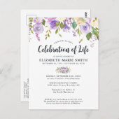 ライフパープルフローラお祝い葬儀 ポストカード (正面/裏面)