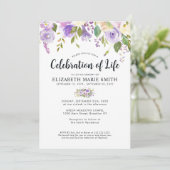 ライフパープルフローラお祝い葬儀 招待状 (スタンド正面)