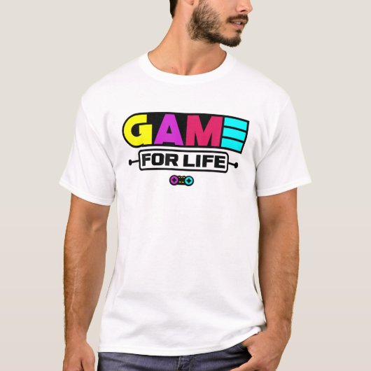 ライフビデオゲームプレーヤーゲーマー用ゲームおたく Tシャツ (正面)