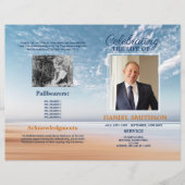 ライフビーチの葬儀サービスプログラムお祝い チラシ (正面)