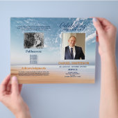 ライフビーチの葬儀サービスプログラムお祝い チラシ (手)