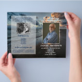 ライフビーチの葬儀サービスプログラムお祝い チラシ (手)