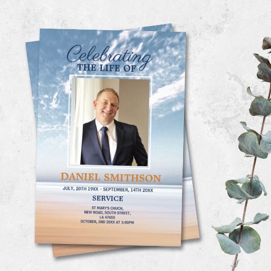 ライフビーチの葬儀サービスプログラムお祝い チラシ