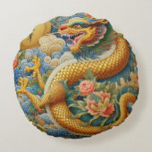 ライフファイアチノワセリードラゴン金ゴールド ラウンドクッション (裏面)