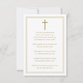 ライフフォトお祝いカードの葬儀祈りの言葉 (裏面)