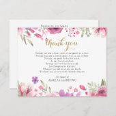 ライフフォトお祝いフローラ詩の葬儀 サンキューカード (正面/裏面)