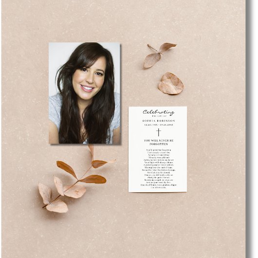 ライフフォトお祝い葬儀祈りの言葉カード カード