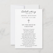 ライフフォトお祝い葬儀祈りの言葉カード カード (裏面)