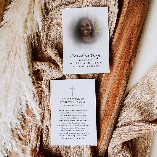 ライフフォトお祝い葬儀祈りの言葉カード ノートカード