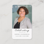 ライフフォトお祝い葬儀祈りの言葉カード 名刺 (正面)