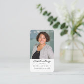 ライフフォトお祝い葬儀祈りの言葉カード 名刺 (スタンド正面)