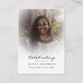 ライフフォトお祝い葬儀祈りの言葉カード 名刺 (正面)