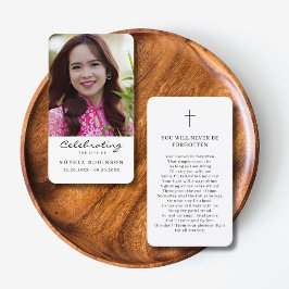 ライフフォトお祝い葬儀祈りの言葉カード 名刺