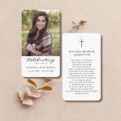 ライフフォトお祝い葬儀祈りの言葉カード 名刺