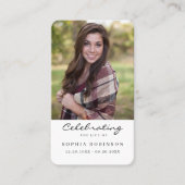 ライフフォトお祝い葬儀祈りの言葉カード 名刺 (正面)