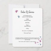 ライフフォトカードのバタフライお祝い 招待状 (裏面)