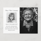 ライフフォトカードのメモリアルお祝い ポストカード (正面)