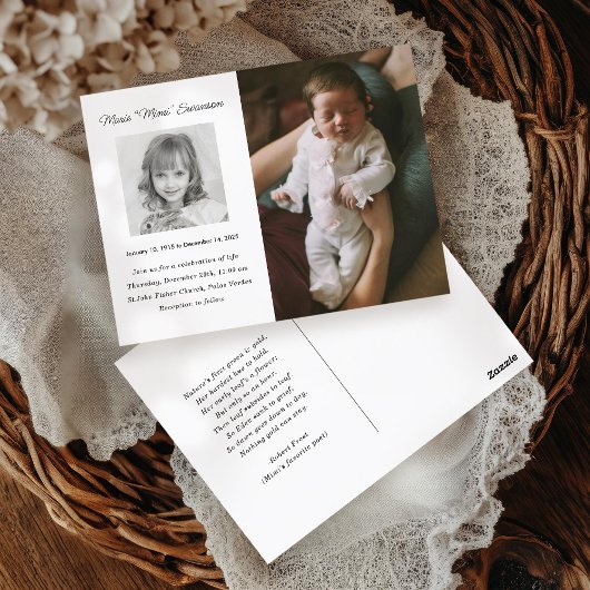 ライフフォトカードのメモリアルお祝い ポストカード