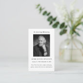 ライフフォトカードのメモリアルお祝い 名刺 (スタンド正面)