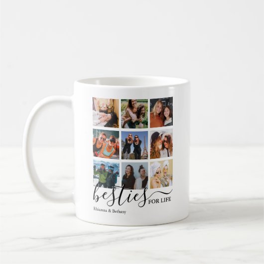 ライフフォトコラージコーヒーマグのための可愛いベスティーズ コーヒーマグカップ (左)