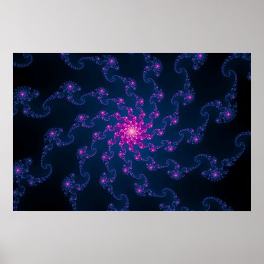 ライフフラワーフラクタルアート ポスター (正面)