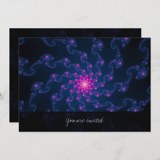 ライフフラワーフラクタルアート 招待状 (正面/裏面)