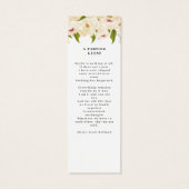 ライフフローラブックマークの白お祝い (裏面)