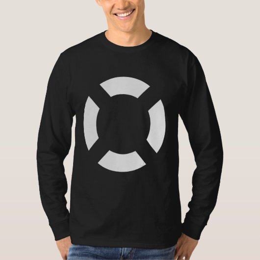 ライフブイの衣装カッコいい簡単ハロウィーン2022大人K Tシャツ (正面)