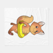 ライフブイ付キツネ フリースブランケット (正面(横))